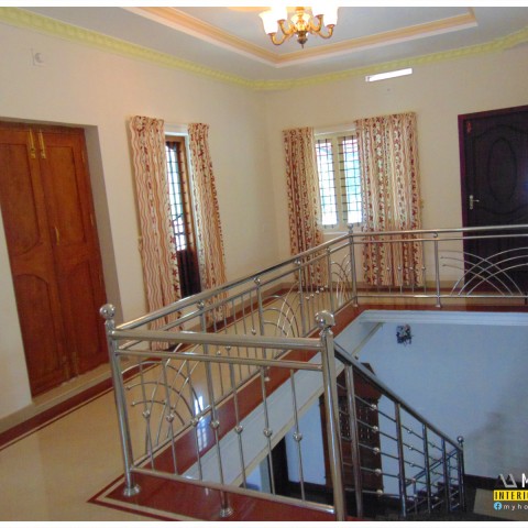 Latest trend kerala home staircase models designs