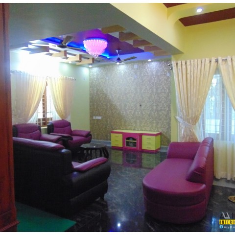 Modern kerala living room interiors design styles