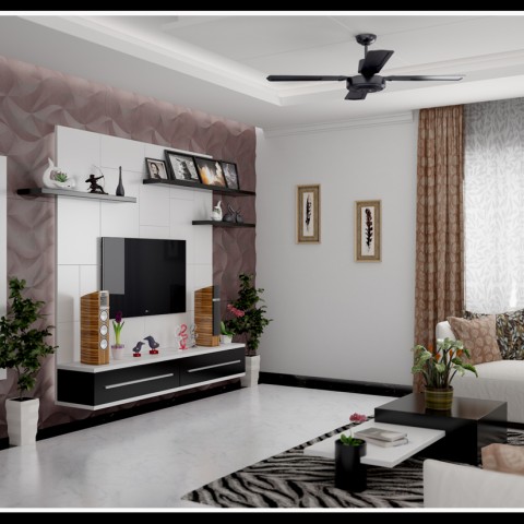 Elegant Living home interiors in kerala