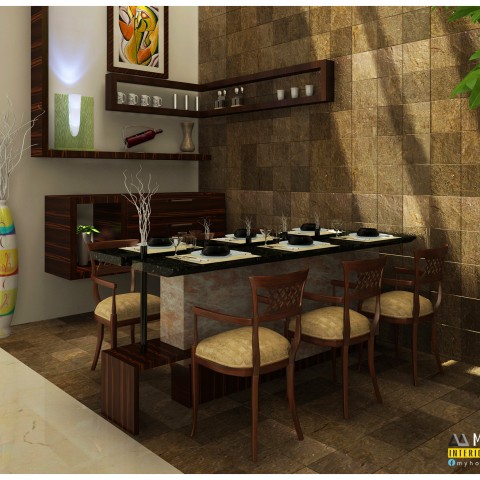 Modern and traditional dining room designs in kerala 