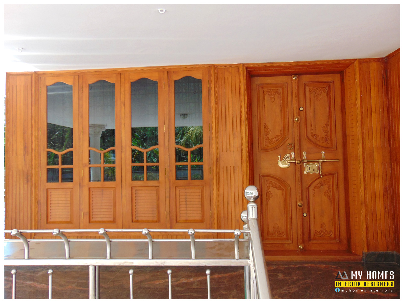 Homes House Kerala Front Door Designs