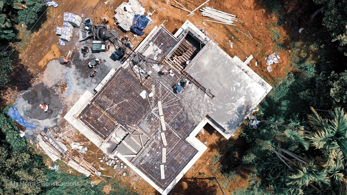 Main slab concreting