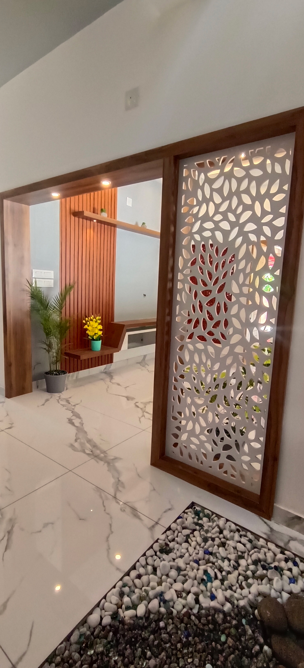 living room partition design kerala